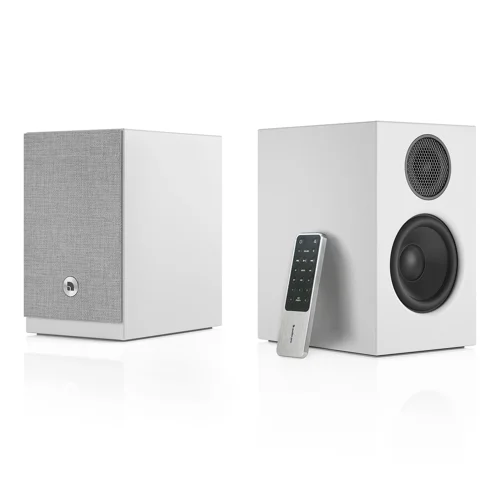 Audio Pro A28 W Multiroom aktiva bokhyllehögtalare, par, vit