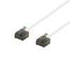 DELTACO TP-kabel Cat6a Platt U/UTP Vit 5 m