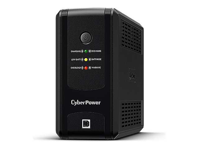 CyberPower UT Series UT850EG - UPS - AC 230 V - 425 Watt - 850 VA - 1-fas - USB - utgångskontakter: 3 - svart