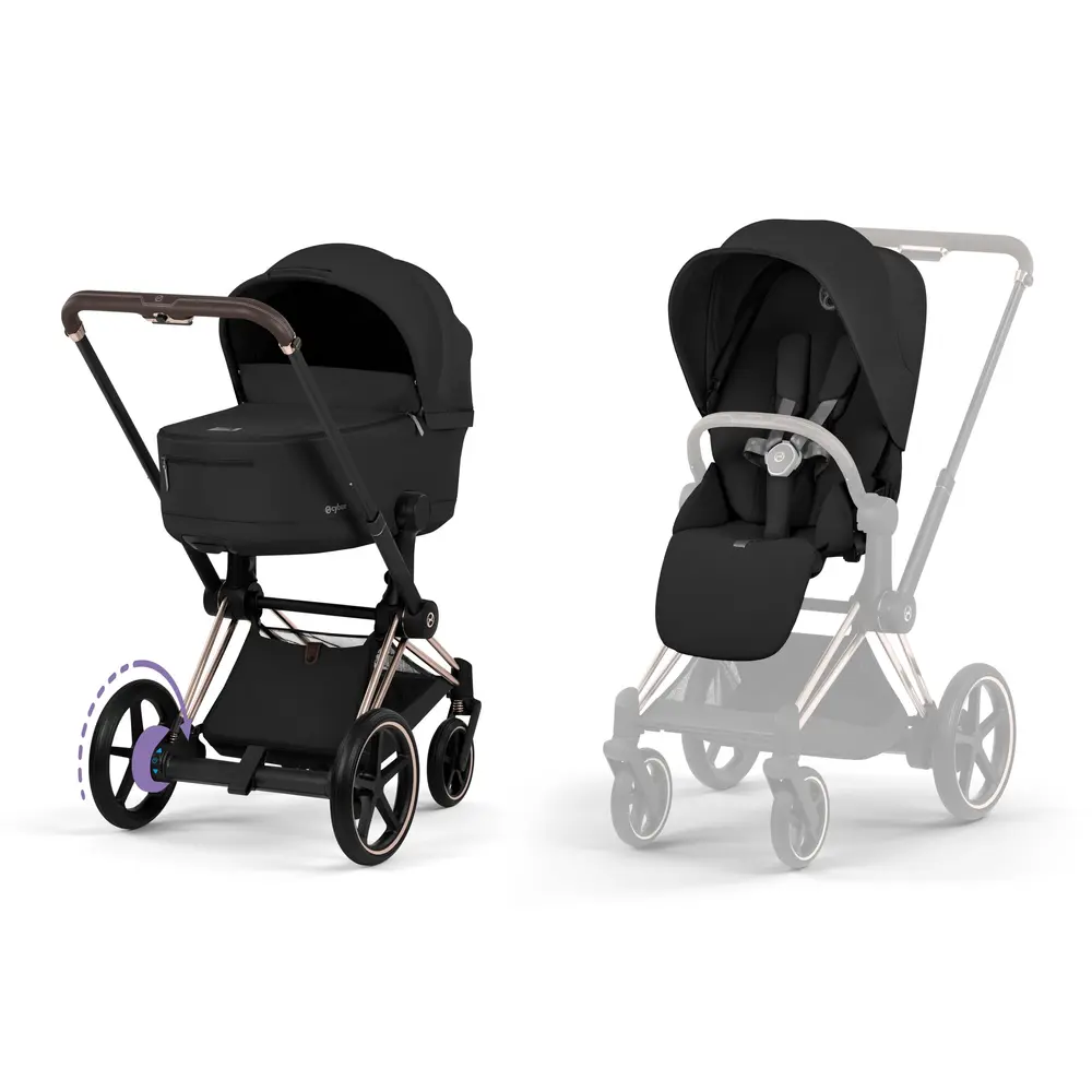 Cybex ePriam Barnvagn - Sepia Black/Rosegold
