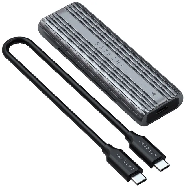 Satechi M.2 NVMe- och SATA SSD-kabinett (grå)