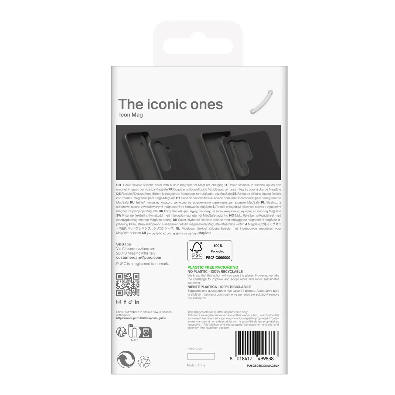 Puro Samsung Galaxy S25 Icon MAG magnetiskt fodral, svart, bild 4