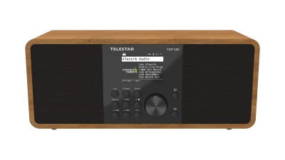 Internetradio Telestar TOP 250 DAB+/FM, 20W RMS - Trä
