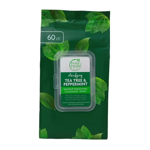 Petal Fresh Pure Tea Tree & Peppermint Makeup Removing Wipes, bild 2