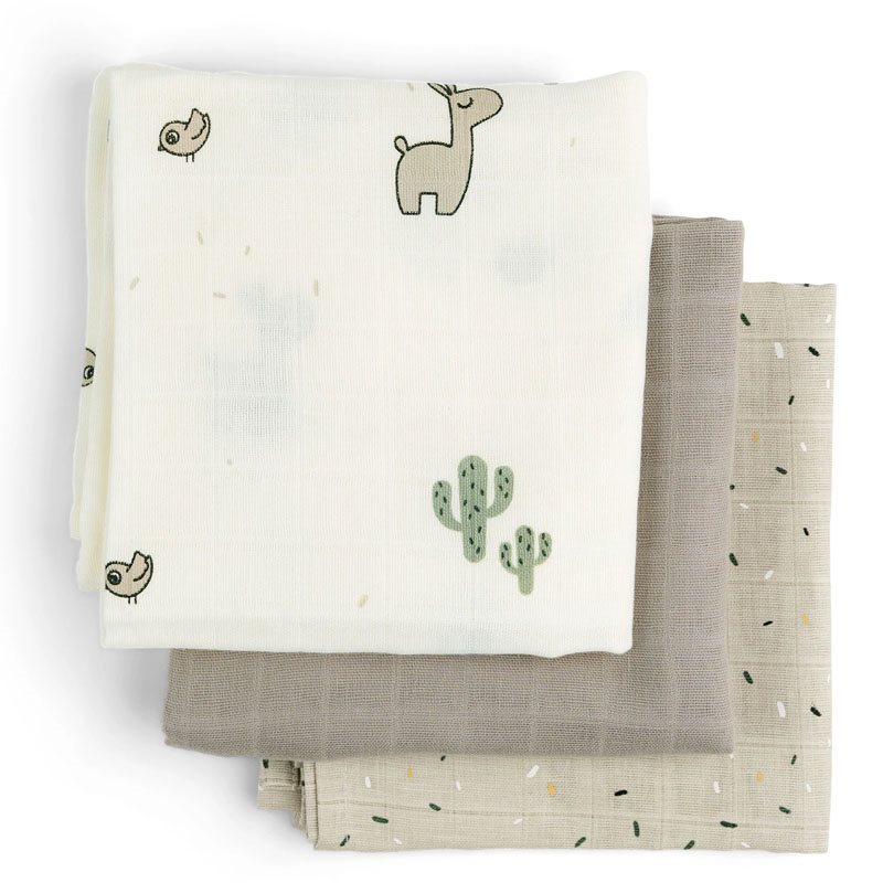Done by Deer burp cloth 3-pack, Lalee sand
