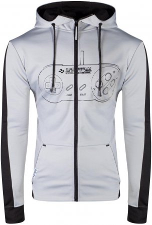 Nintendo Super Nintendo Controller Hoodie Grå (Medium)