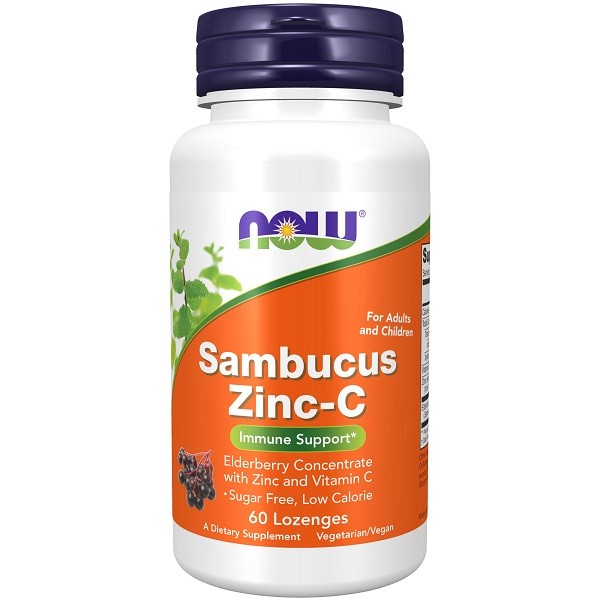 NOW Sambucus Zinc+C 60 sugtabletter