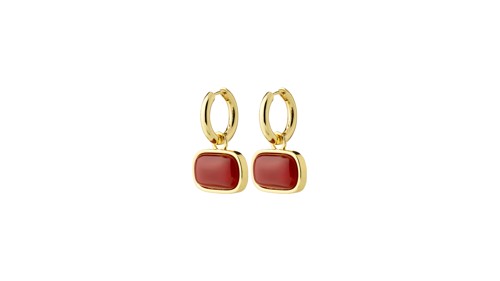 PILGRIM - NOW Earrings - Gold-Plated/Red - 30 mm, bild 3
