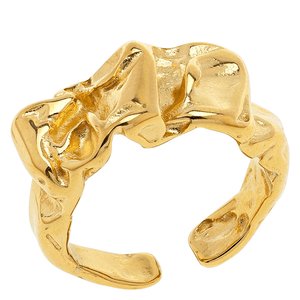 Timi Of Sweden Siri Chunky Statement Ring Stainless Steel Gold