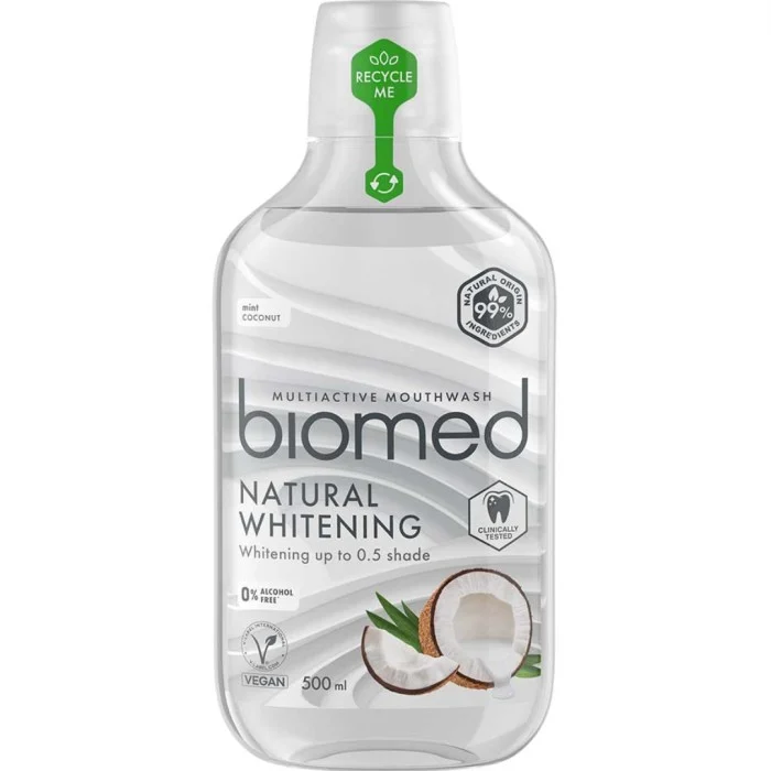 Biomed Natural Whitening munskölj 500 ml