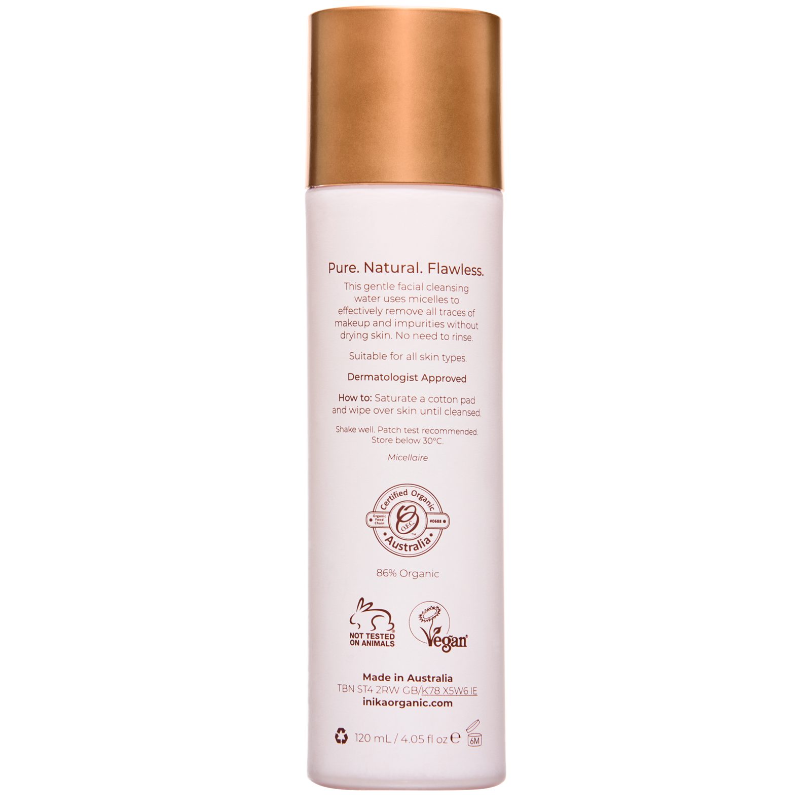 Inika Organic Phyto-Active Rosewater Micellar 120 ml