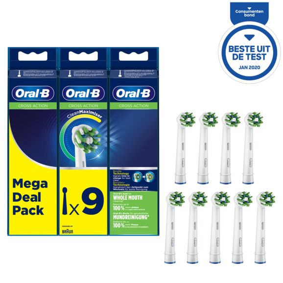 Oral-B Cross Action Borsthuvuden 9 x
