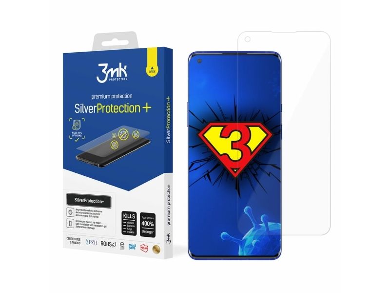3mk SilverProtection+ skärmskydd OnePlus 9 Pro, antimikrob., våtapp., 1 st.