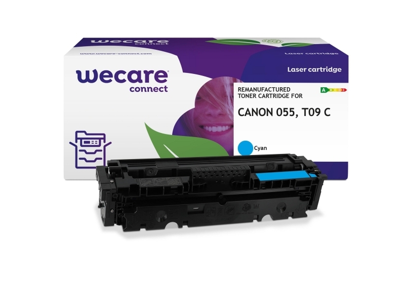 Lasertoner Wecare Canon 055, kompatibel, 2100 sidor, cyan
