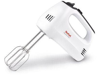 Tefal HT310138, Handmixer, Svart, Vit, Mixning, Knappar, Rostfritt stål, 300 W