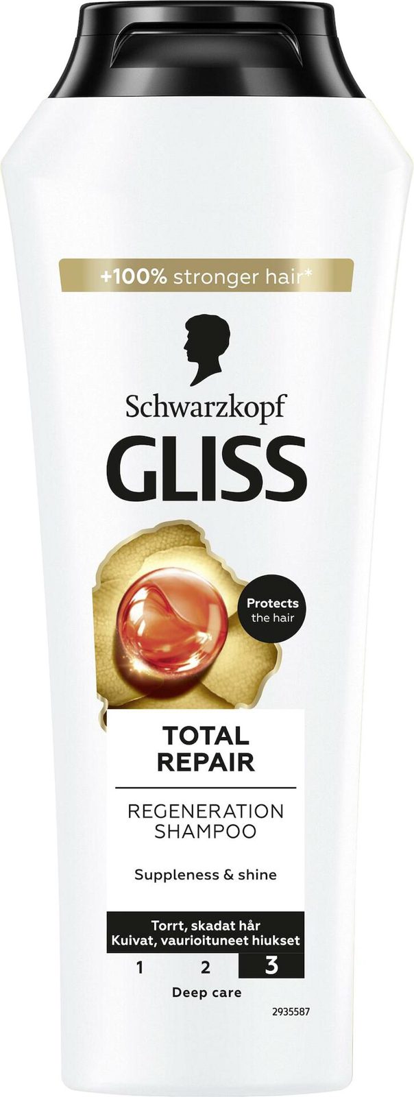 Schwarzkopf Gliss Regeneration Shampoo Total Repair for Dry Hair & Damaged Hair 250 ml