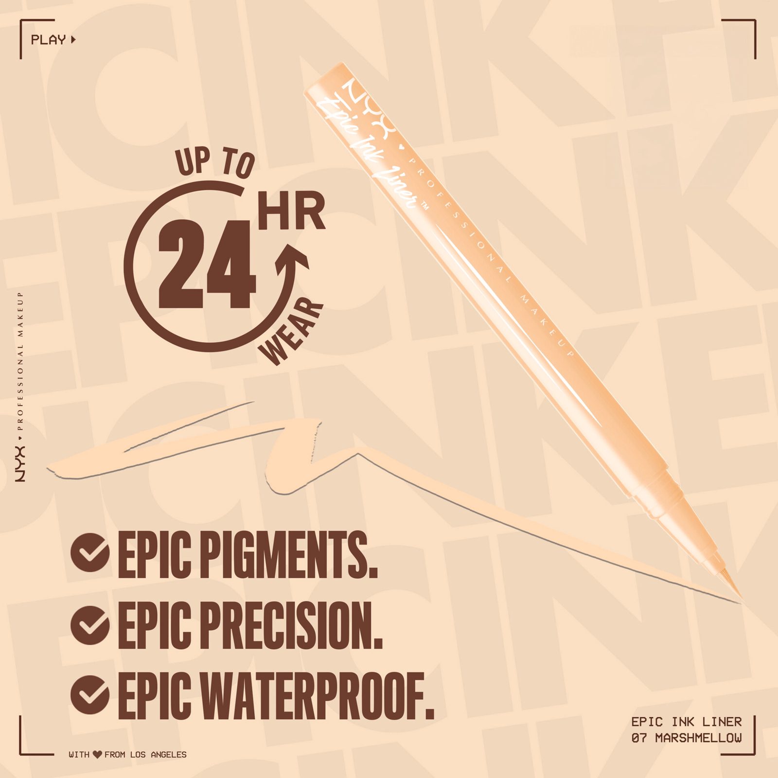 NYX PROFESSIONAL MAKEUP Epic Ink Liner Waterproof 07 Marshmallow, bild 3