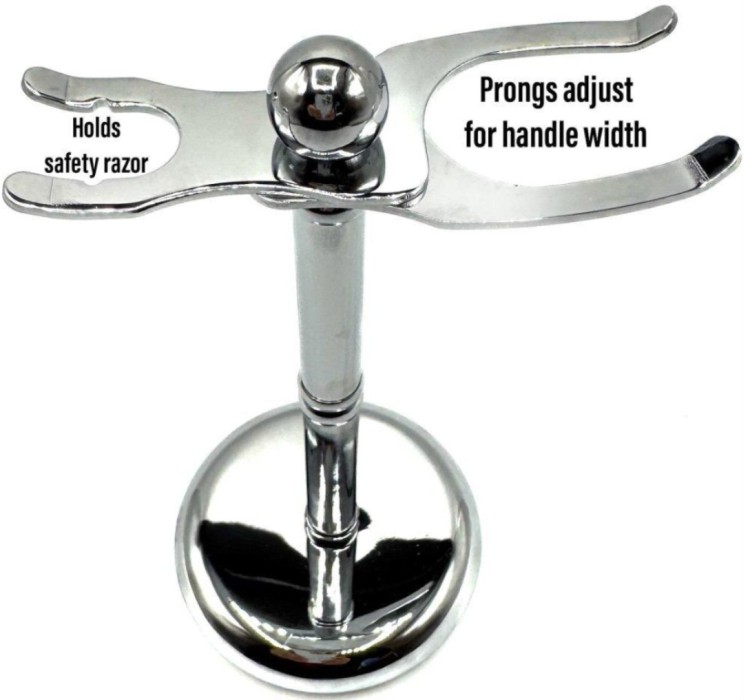 Parker Shaving Parker Chrome Adjustable Brush & Razor Stand