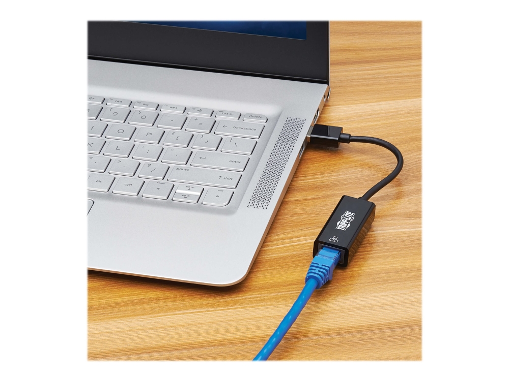 Eaton Tripp Lite Series USB-C USB-A to RJ45 Gigabit Ethernet Network Adapter (2xM/F) USB 3.2 Gen 1 Black