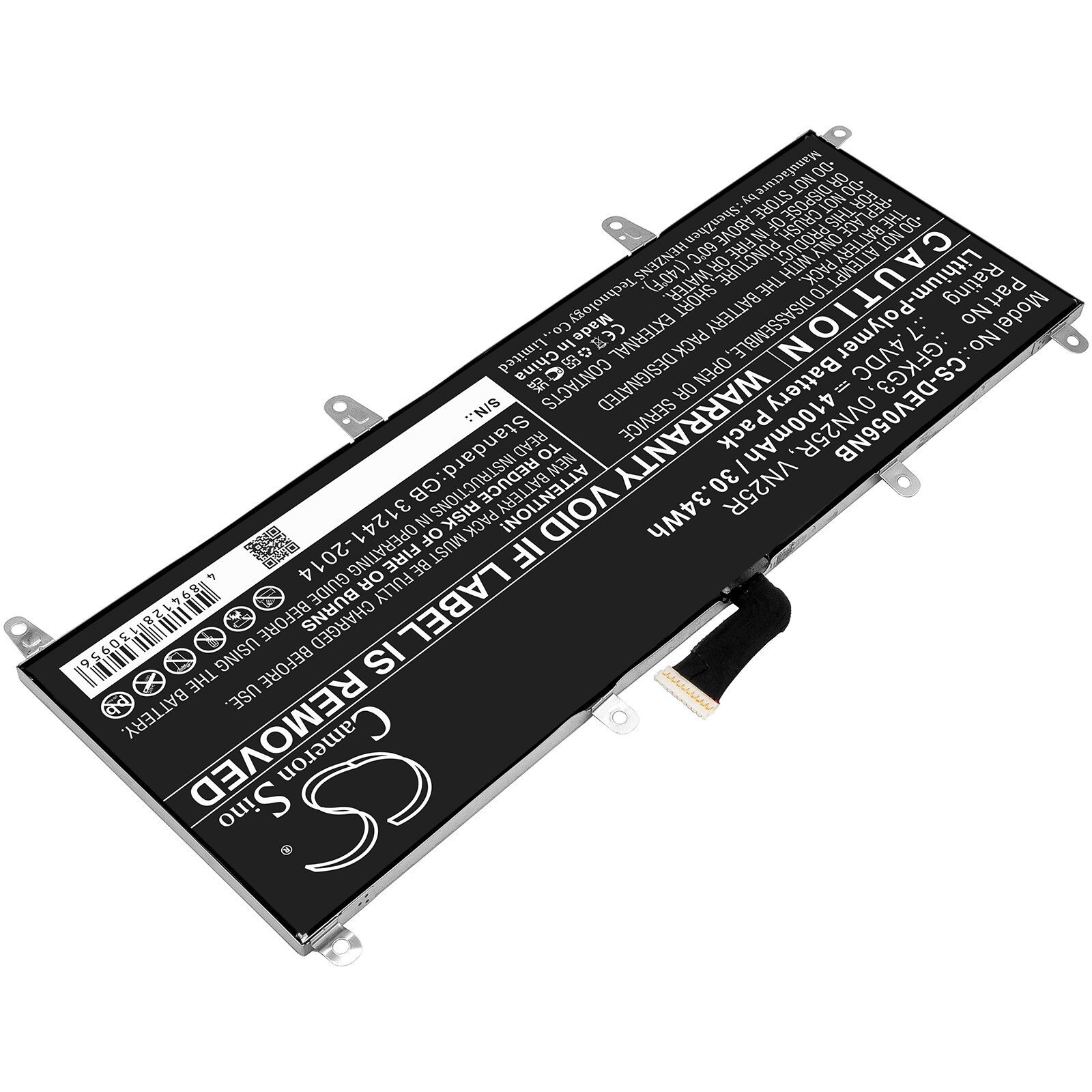 Batteri till Laptop, Bärbar dator för Dell Venue 10 Pro, Venue 10 Pro 5056, bild 4