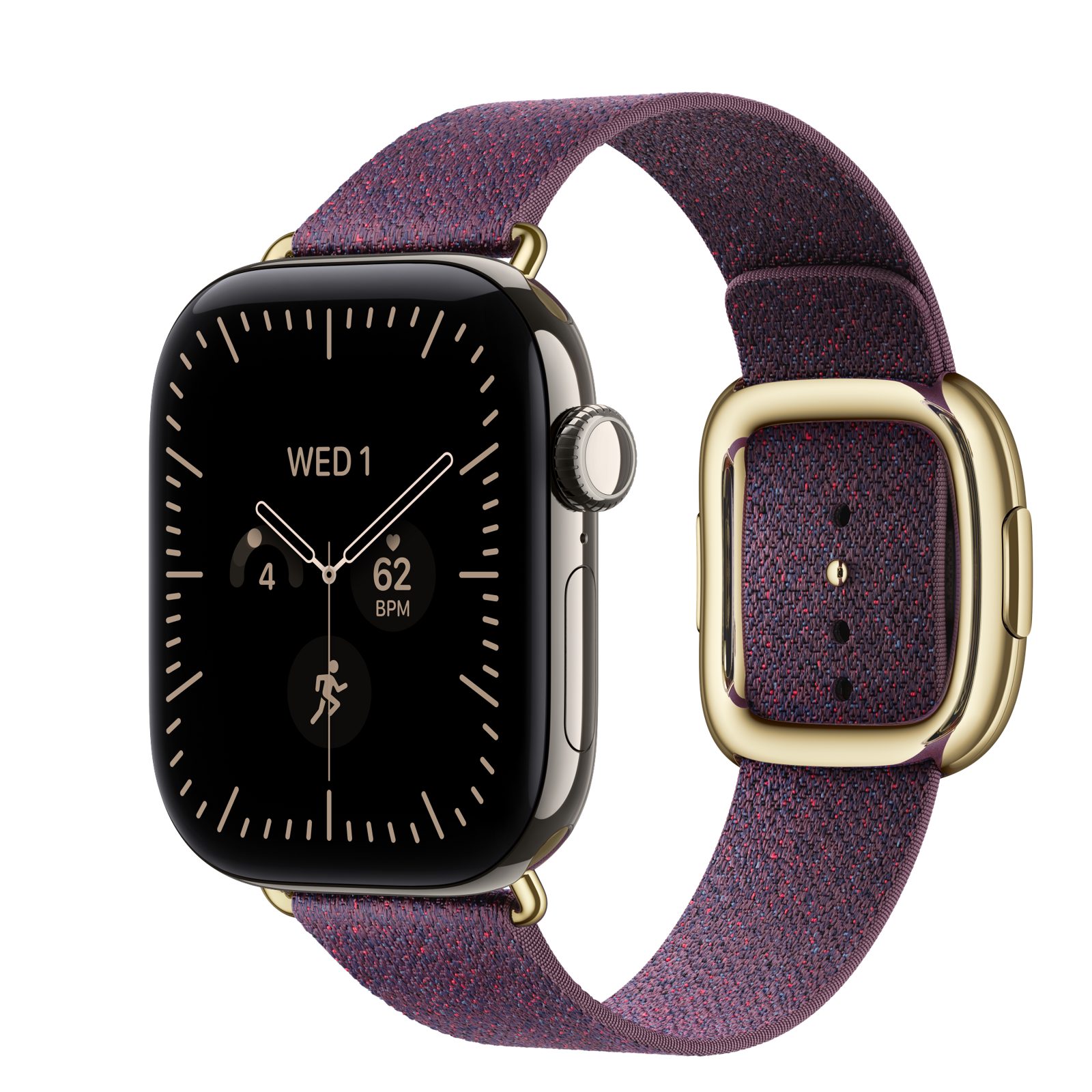Apple Watch Series 12 (GPS + Cellular) • Titanboett naturlig, 42 mm • Modernt spänne mullbär