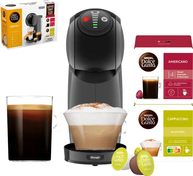 Nescafé Dolce Gusto Genio S Coffeshop bundle, grå