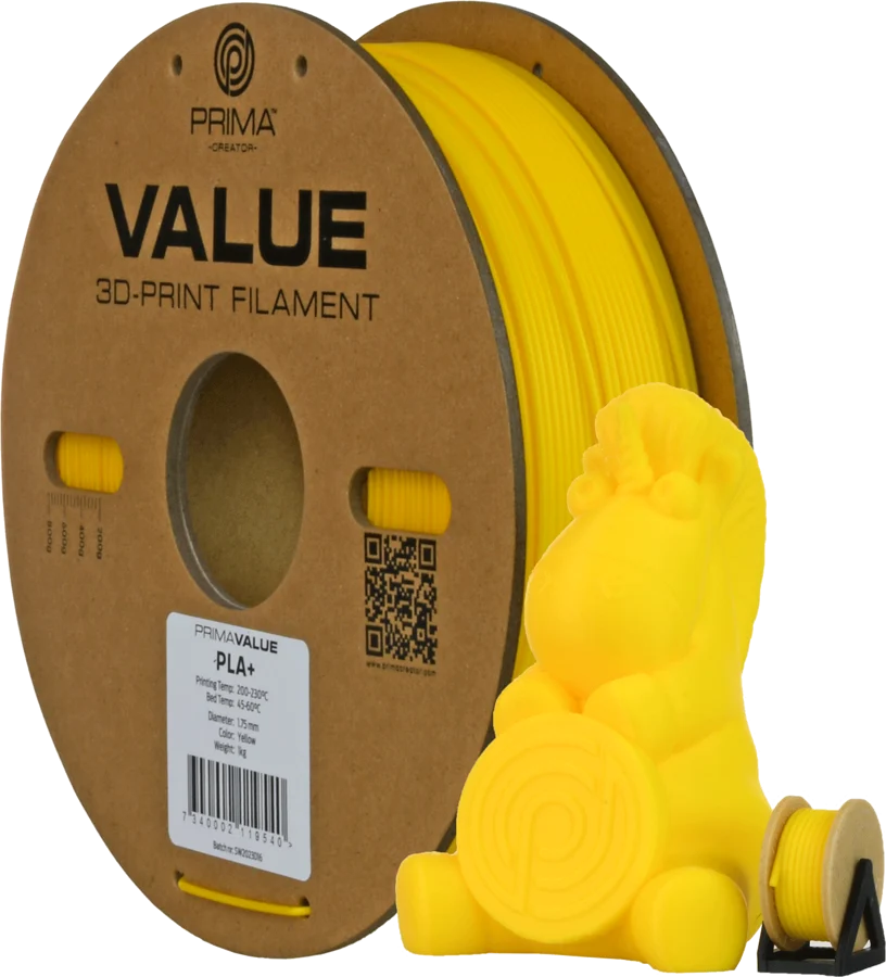 Prima Creator Prima Value PLA+ 1.75mm 1kg - Gul