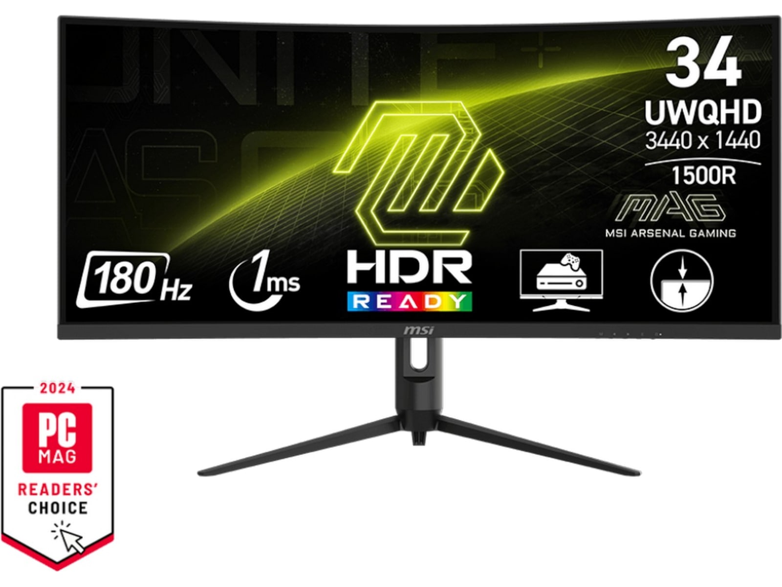 MSI MAG 342CQR E2 / 3440 x 1440 / 180 Hz / 1ms / 2xHDMI,DP / Adaptive-Sync
