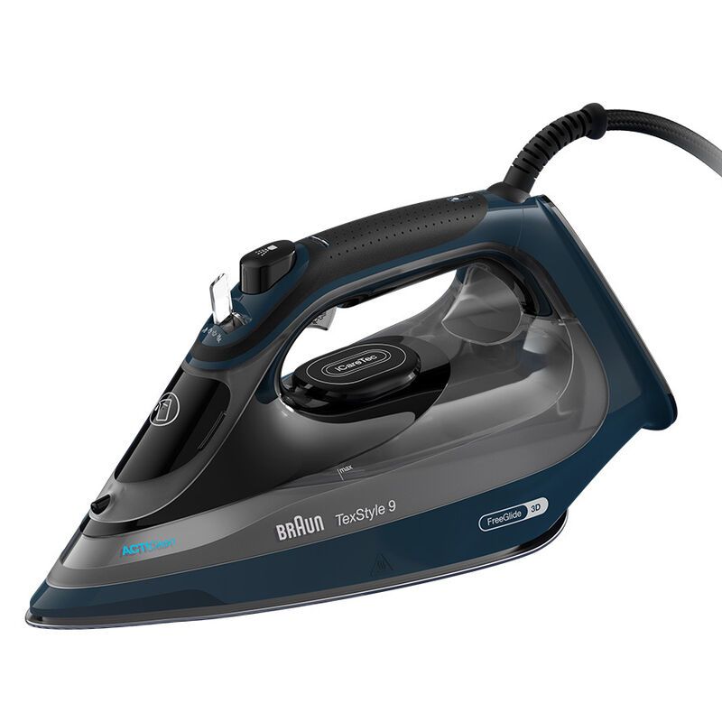 Braun TexStyle 9 ångstrykjärn 3200 W 0127409002 EloxalPlus-stryksula, mörkblå