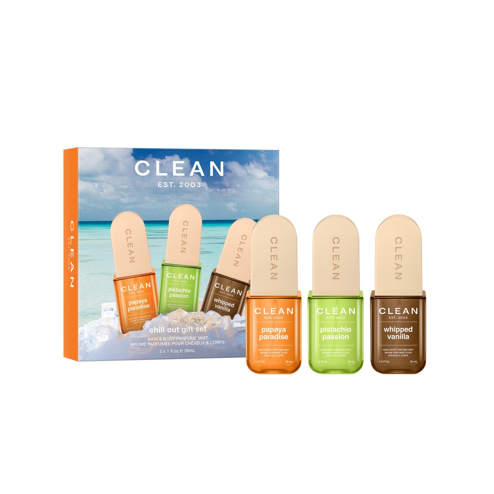 CLEAN Gift Set Hair & Body Perfume Mist 3 x 30 ml