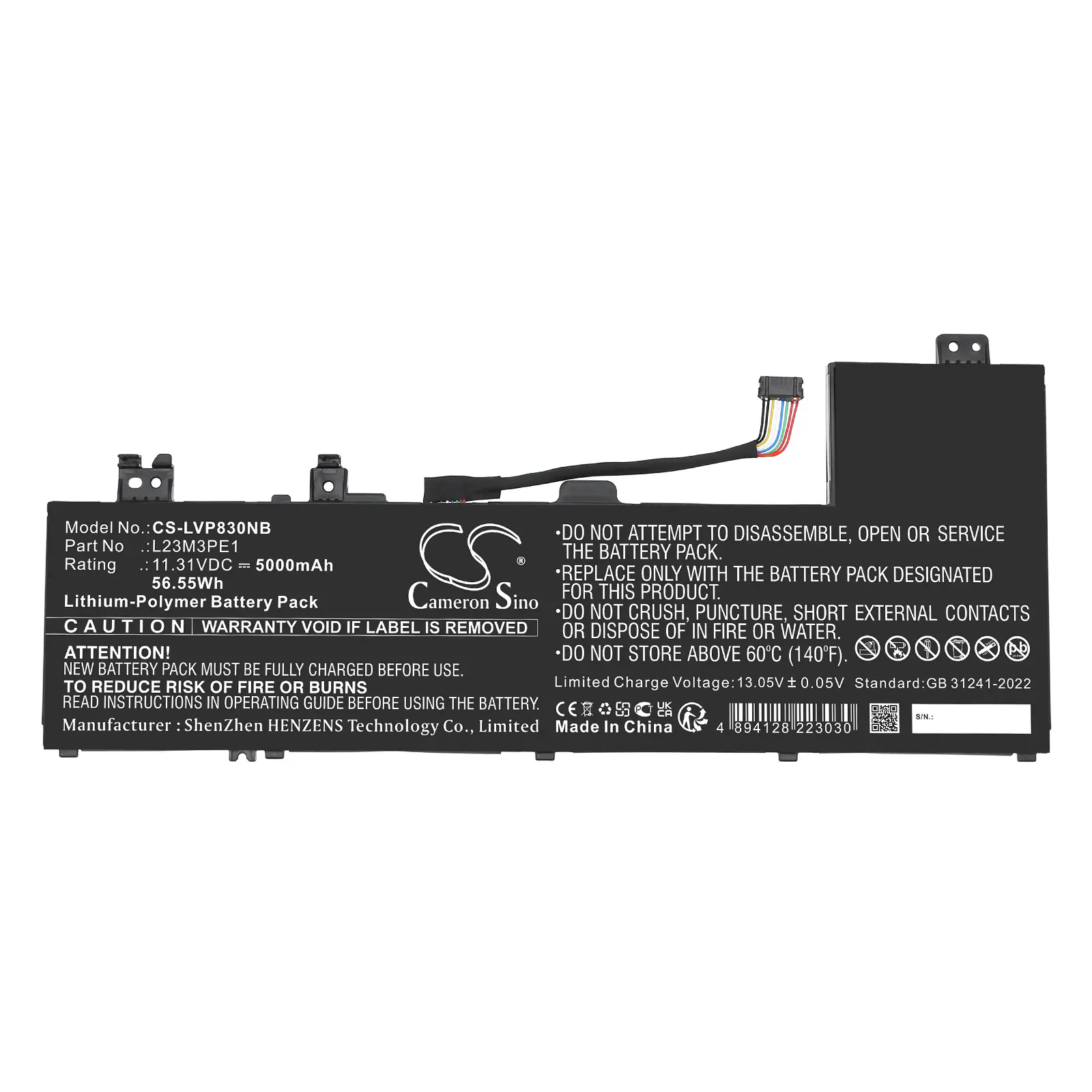 Batteri till Notebook, Bärbar dator för Lenovo 83DR0000SB, 83DR0002US, 83DR0003JP m.fl., bild 3