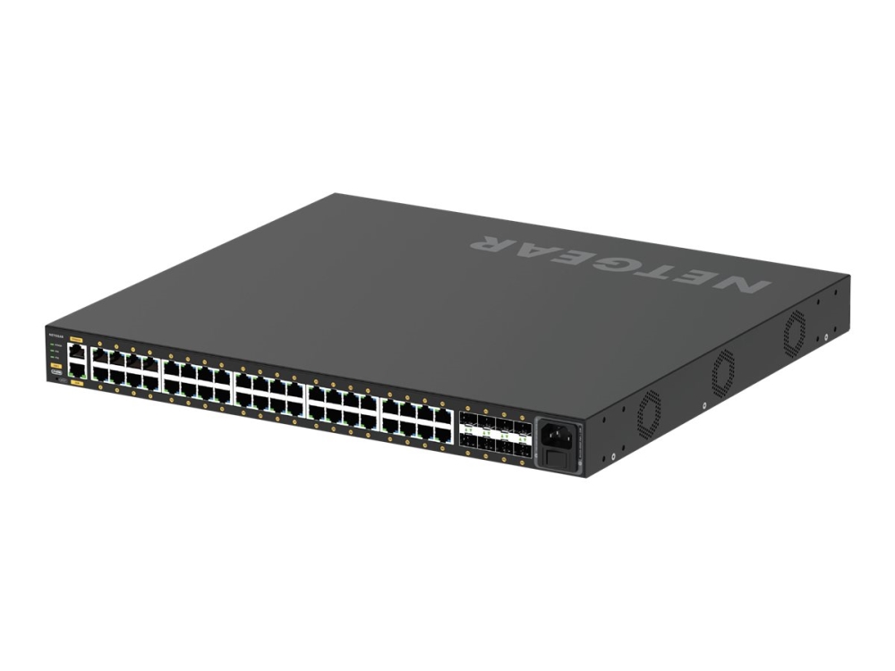 NETGEAR AV Line M4250-40G8F-PoE+ - Switch - L3 - Administrerad - 40 x 10/100/1000 (PoE+) + 8 x 1000Base-X SFP - sida till sida luftflöde - rackmonterbar - PoE+ (480 W)