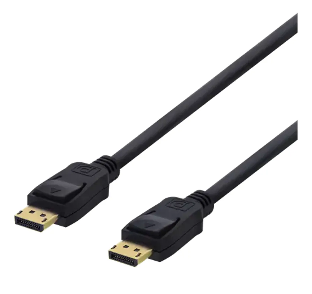 DisplayPort-kabel, DP 1.2, 4K@60Hz, 1 meter - Svart, bild 4