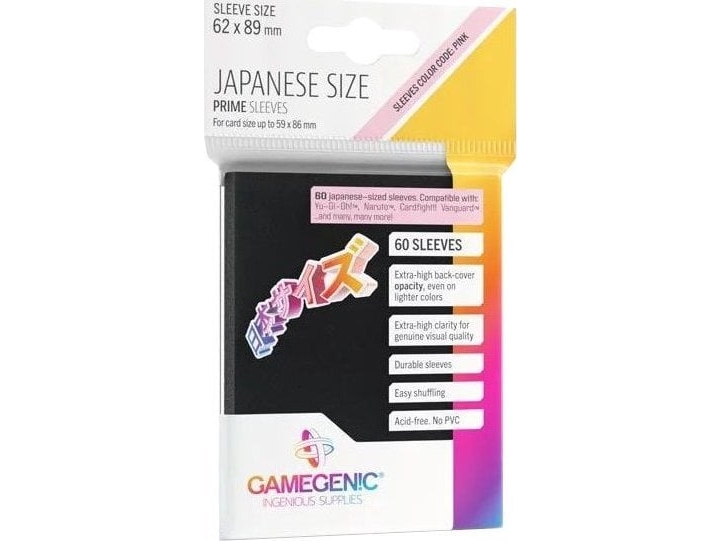 Gamegenic Prime Card Prime Sleeves Japanese Size - Svart (60st)