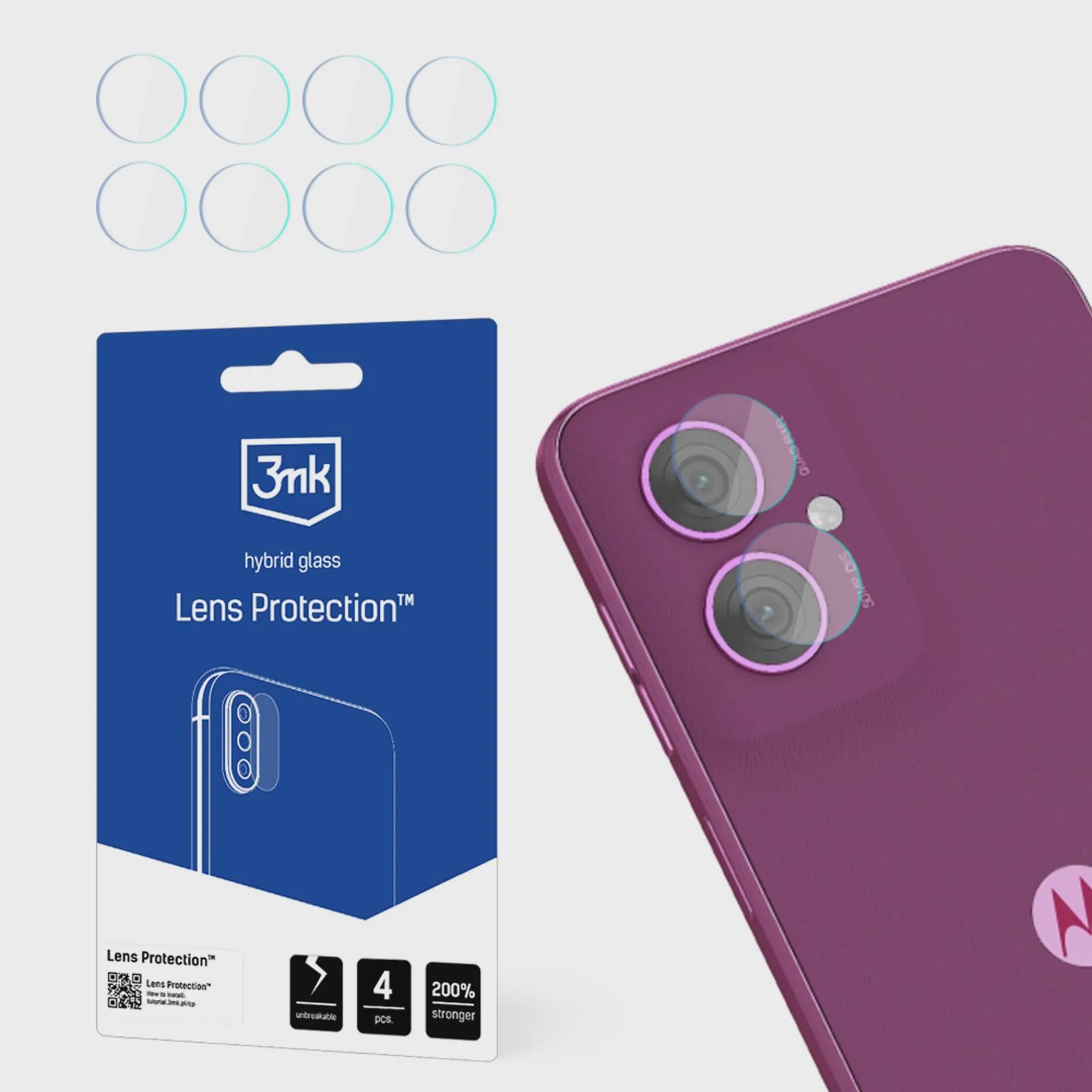 3mk skärmskydd – hybridglas för Motorola Moto G55 5G