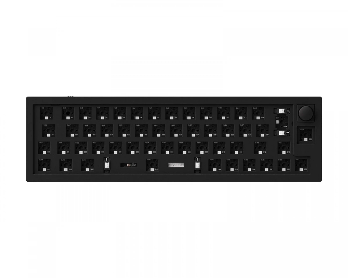 Keychron Q9 QMK 40% ISO Barebone Knob Version RGB Hot-Swap - Svart