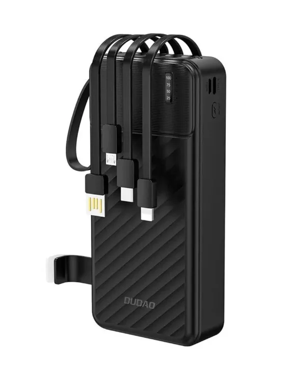 Dudao Powerbank K11 Pro 20000mAh med inbyggda kablar svart, bild 4