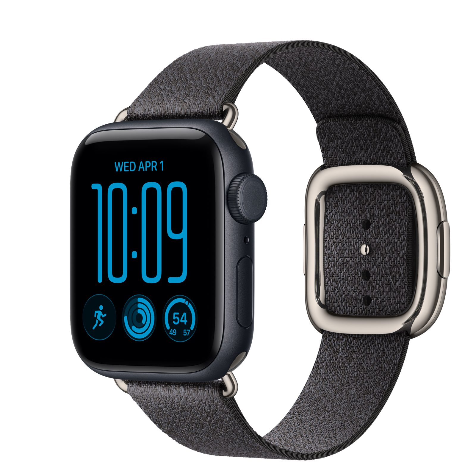 Apple Watch SE 3 (GPS + Cellular) • Aluminiumboett midnatt, 40 mm • Modernt spänne marinblå