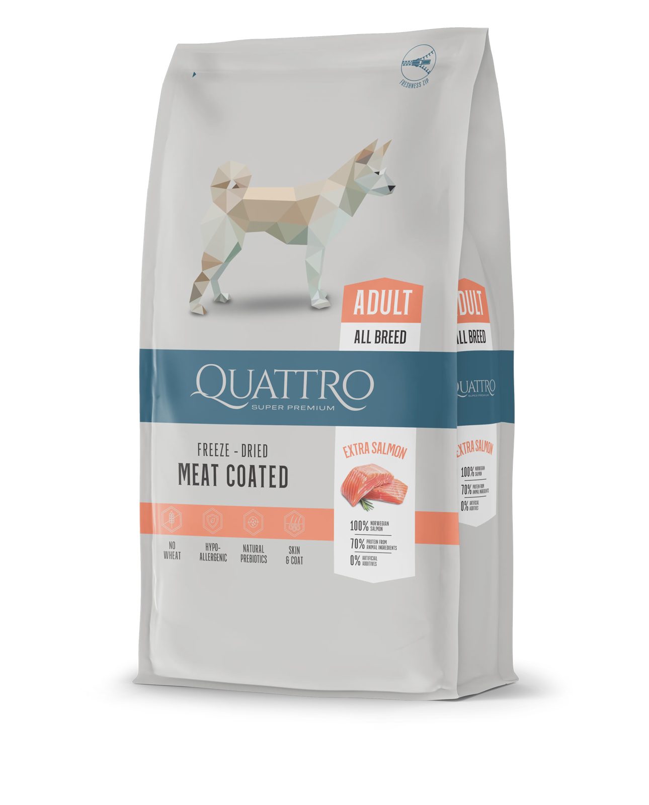 Quattro Super Premium All Breed Adult, Extra Salmon 3 kg