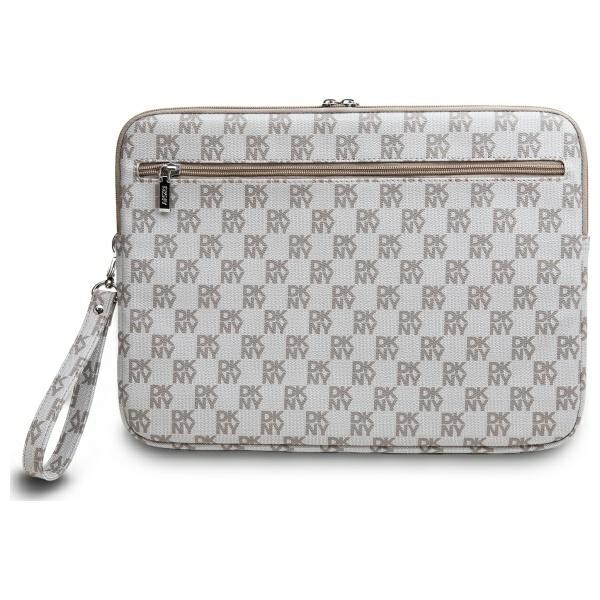DKNY Sleeve rutigt mönster tryckta ränder 16" fodral för bärbar dator - Beige, bild 3