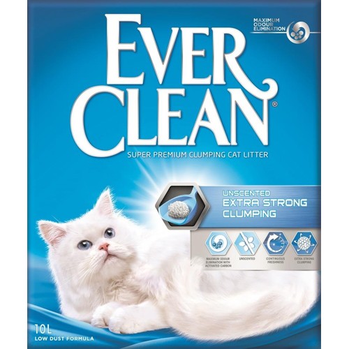 EverClean - Ekstra Strong Clumping Unscented catlitter 10 ltr. - (4301)