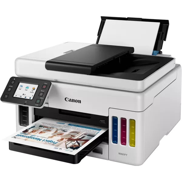 Canon MAXIFY GX6050, skrivare + scanner + kopiator, 24/15,5 ppm ISO, 600x1200 dpi scanner, duplex, display, Airprint, USB/LAN/WiFi, bild 3