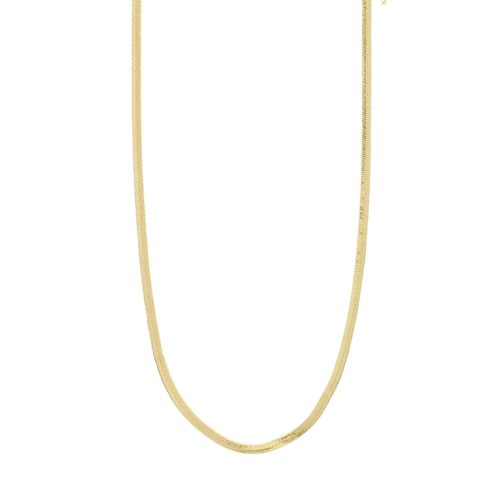 PILGRIM - Joanna Flat Snake Chain Necklace - Gold Plated - 40 cm + 9 cm Extension