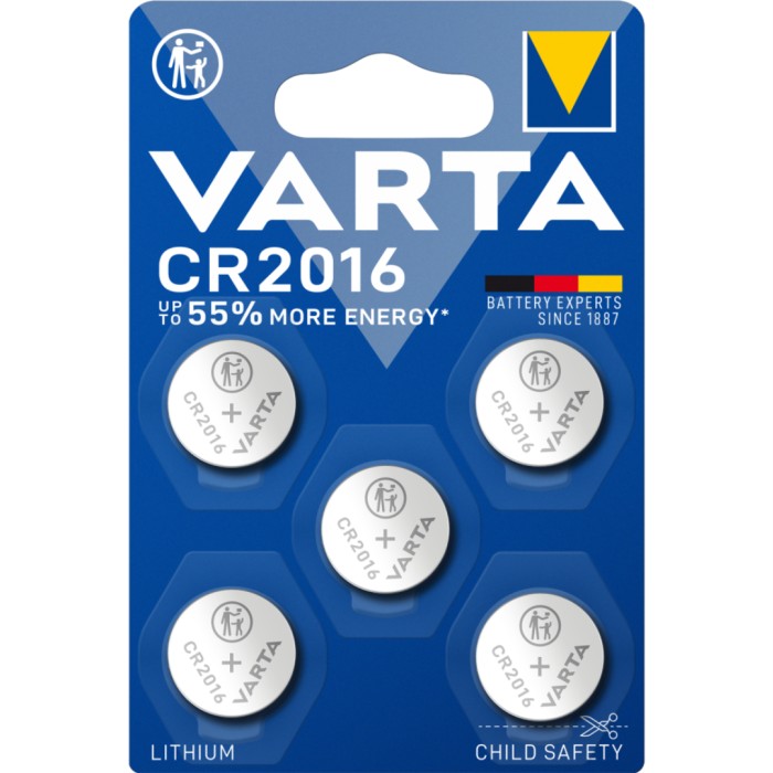 VARTA CR2016 knappbatteri, 5 st