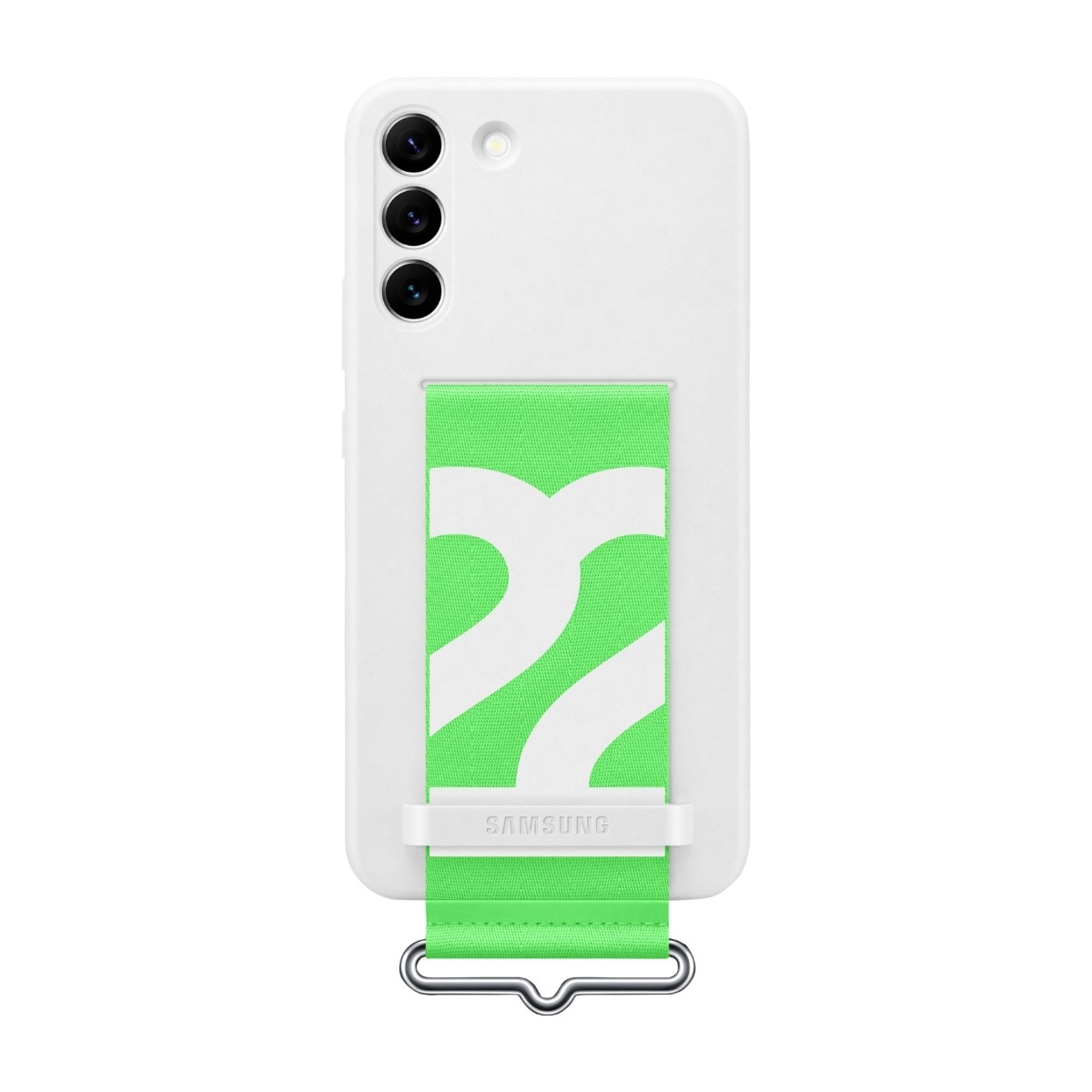 Samsung Galaxy S22+ Silicone Cover Strap skal, vit