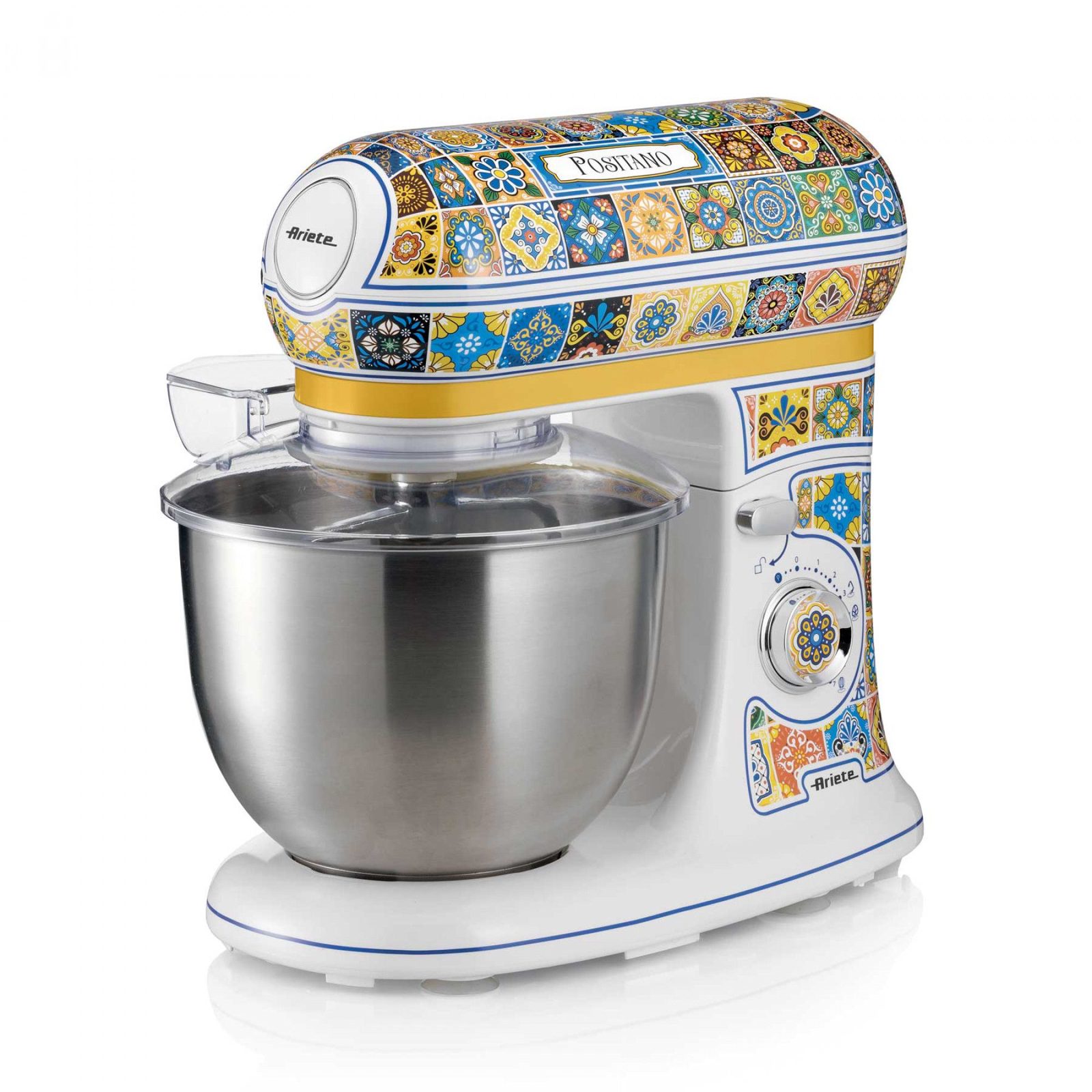 Ariete 1588/0P, Stativmixer, Blå, Gul, Knådning, Mixning, 5,5 l, Rotations-, Rostfritt stål