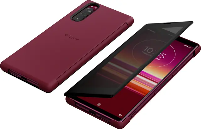 Sony Xperia 5 Style Cover View fodral SCVJ10 (röd)