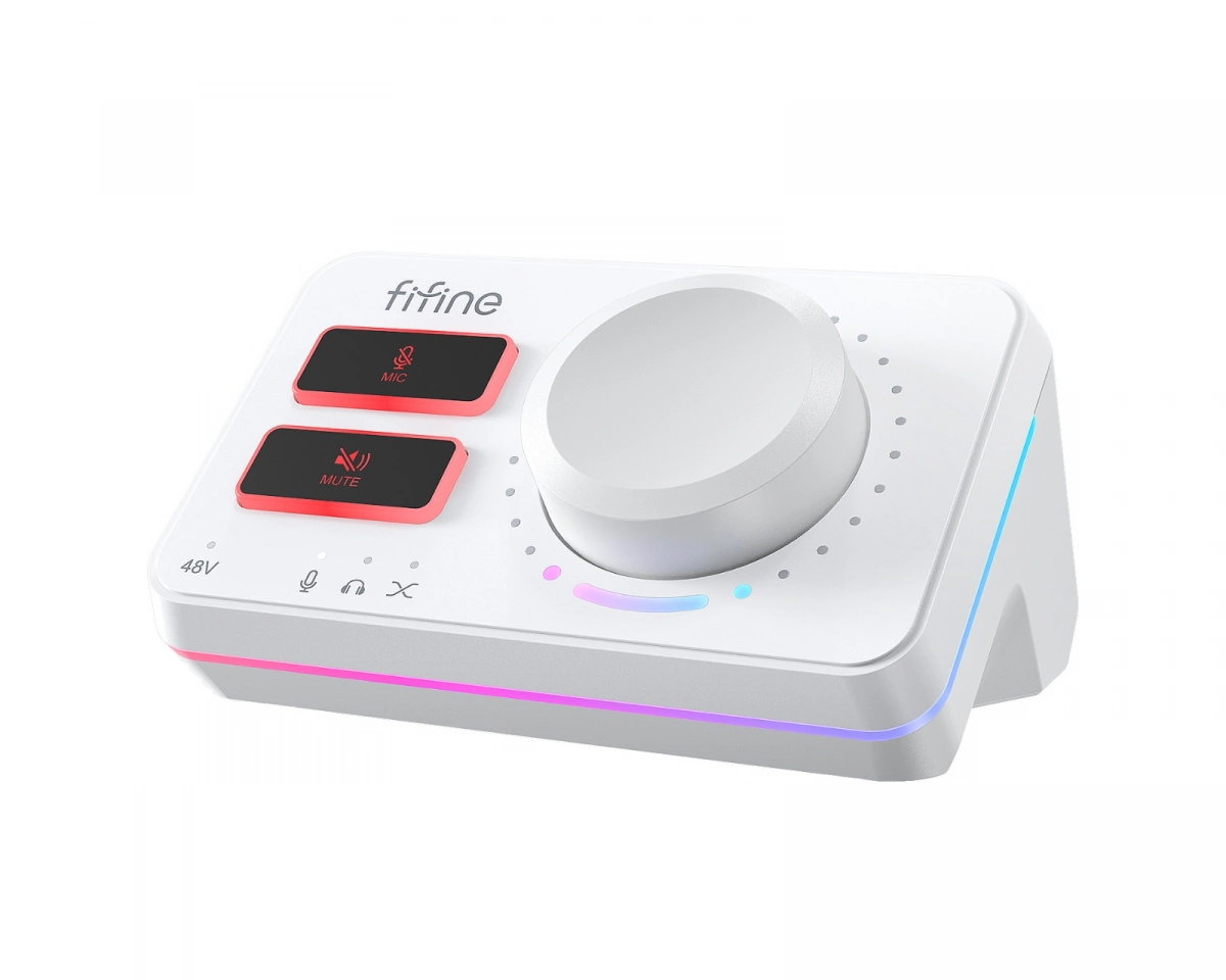 Fifine AmpliGame SC9 Ljudmixer - Vit