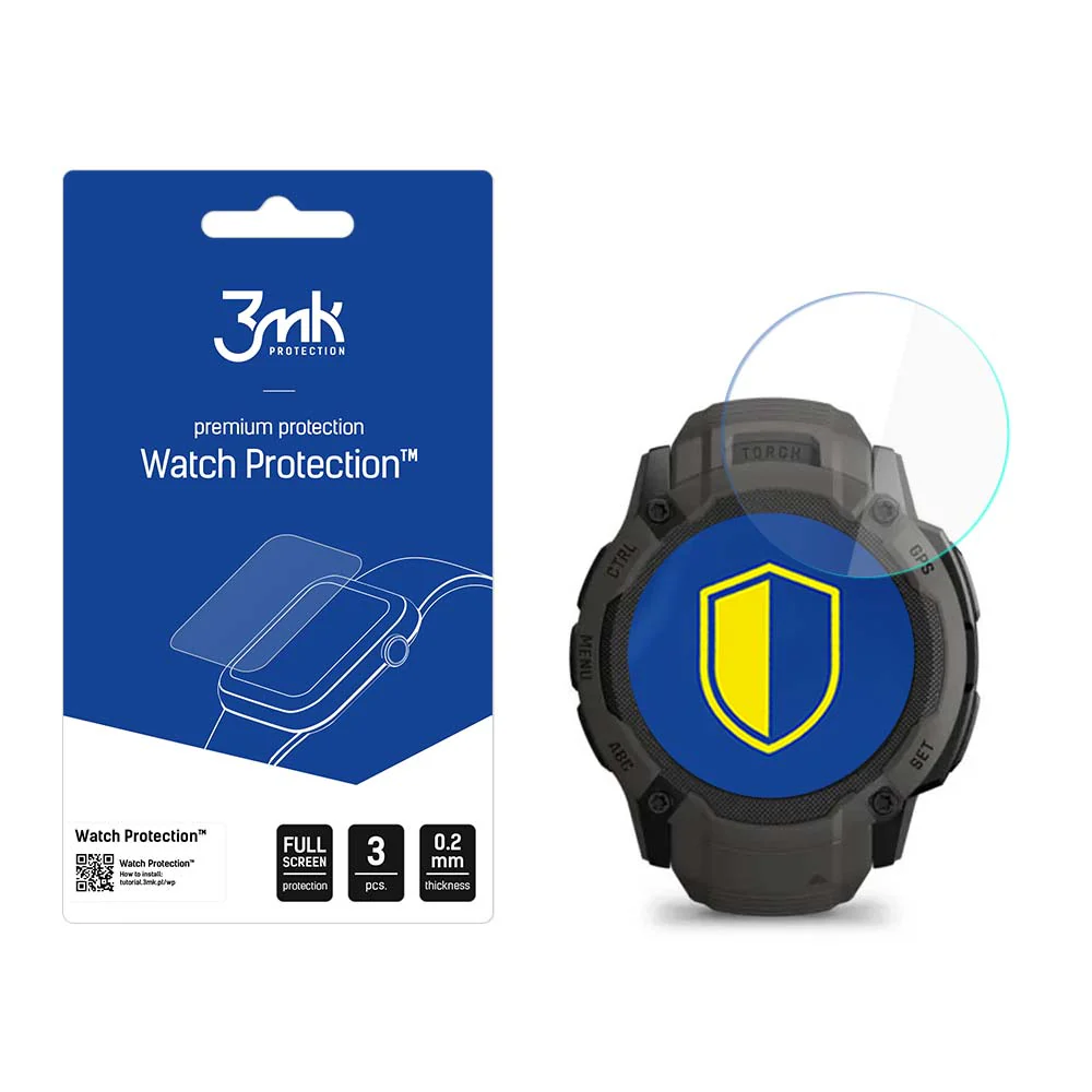 3mk Watch Protection™ v. FlexibleGlass hybridglas till Garmin Instinct 2X