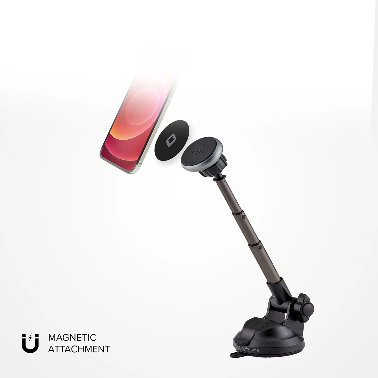 SBS TESUPMAGEXT, Mobiltelefon / smartphone, Passiv hållare, Bil, Svart, Silver, bild 3